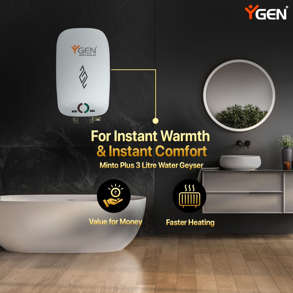 YGen Minto+ 3L Luxury Instant Water Heater