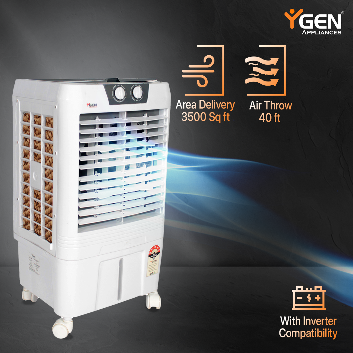 YGen Portable Aster 35L Air Cooler