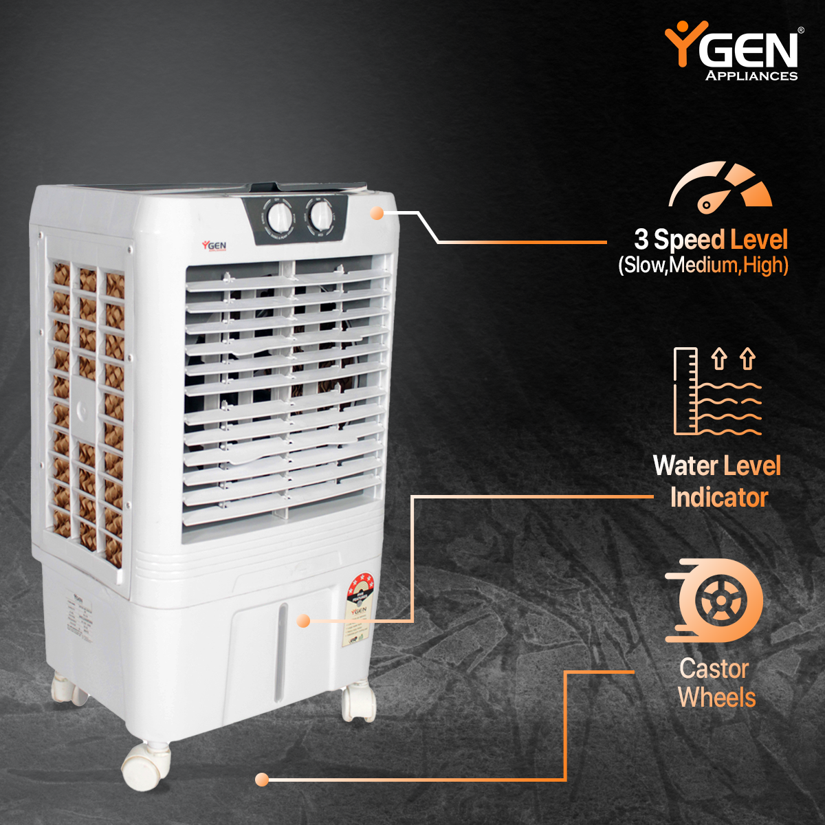 YGen Portable Aster 35L Air Cooler