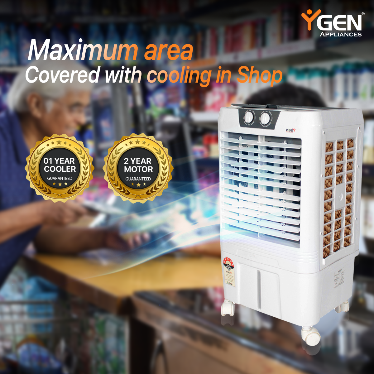 YGen Portable Aster 35L Air Cooler