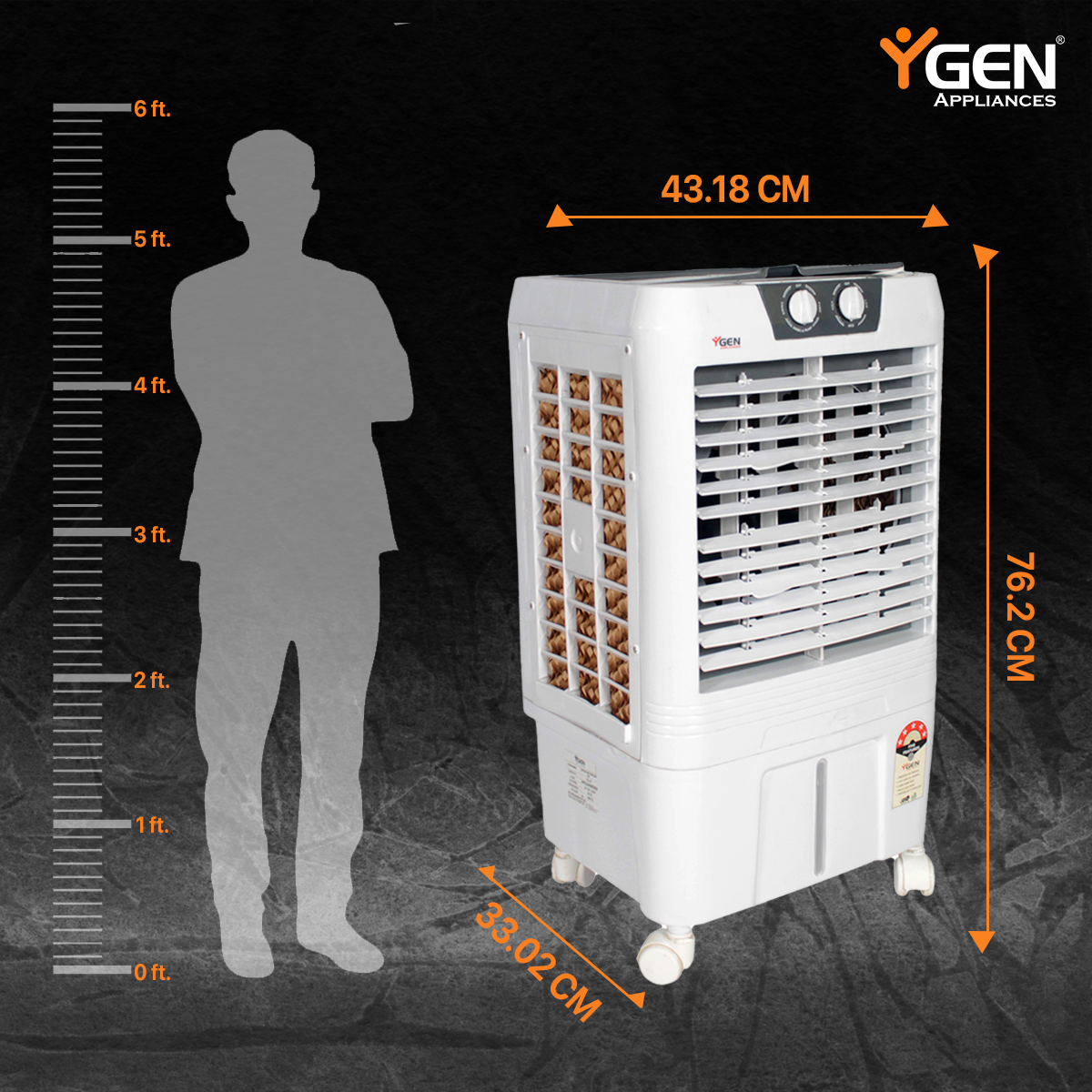 YGen Portable Aster 35L Air Cooler