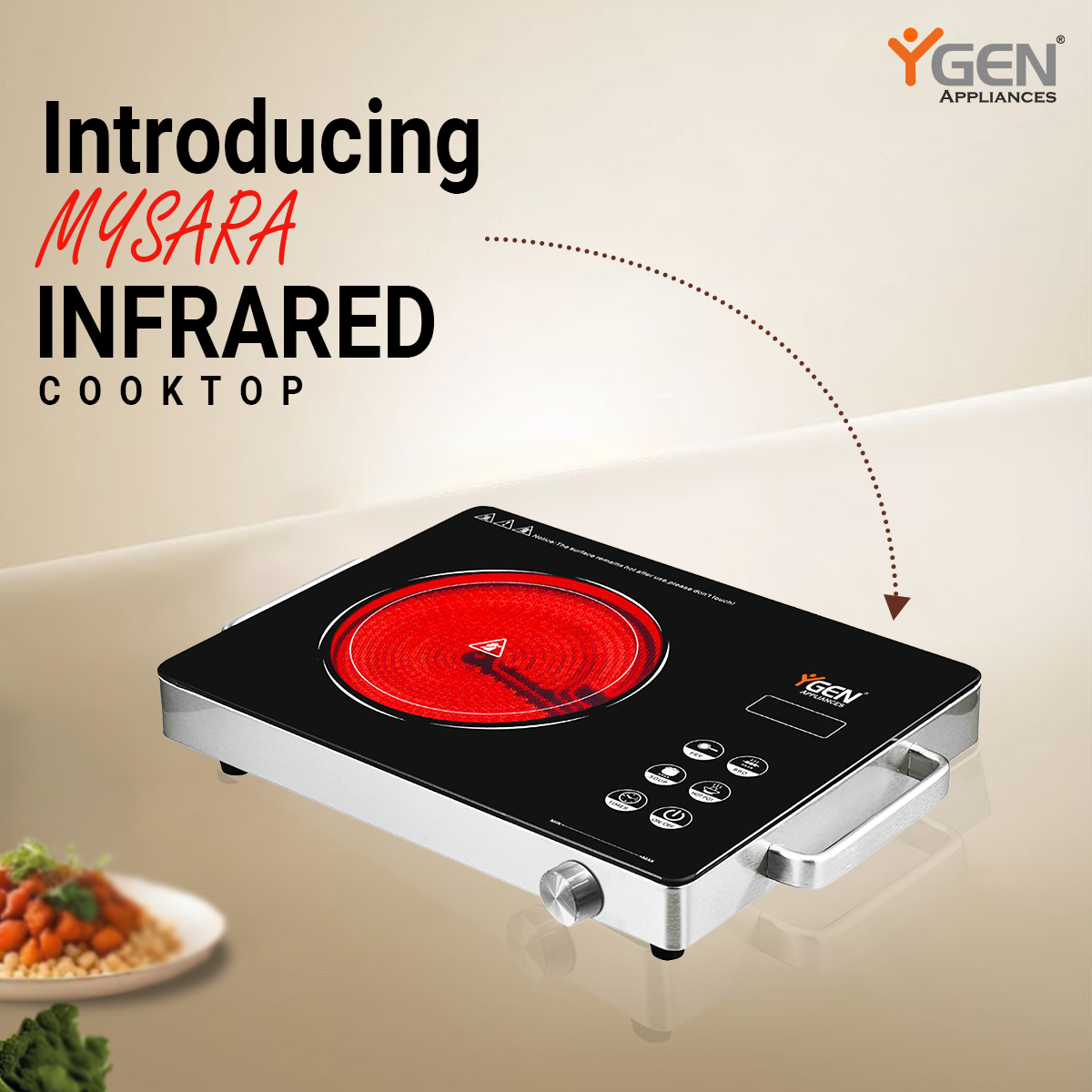 YGen Mysara 2400 Watt Infrared Cooktop