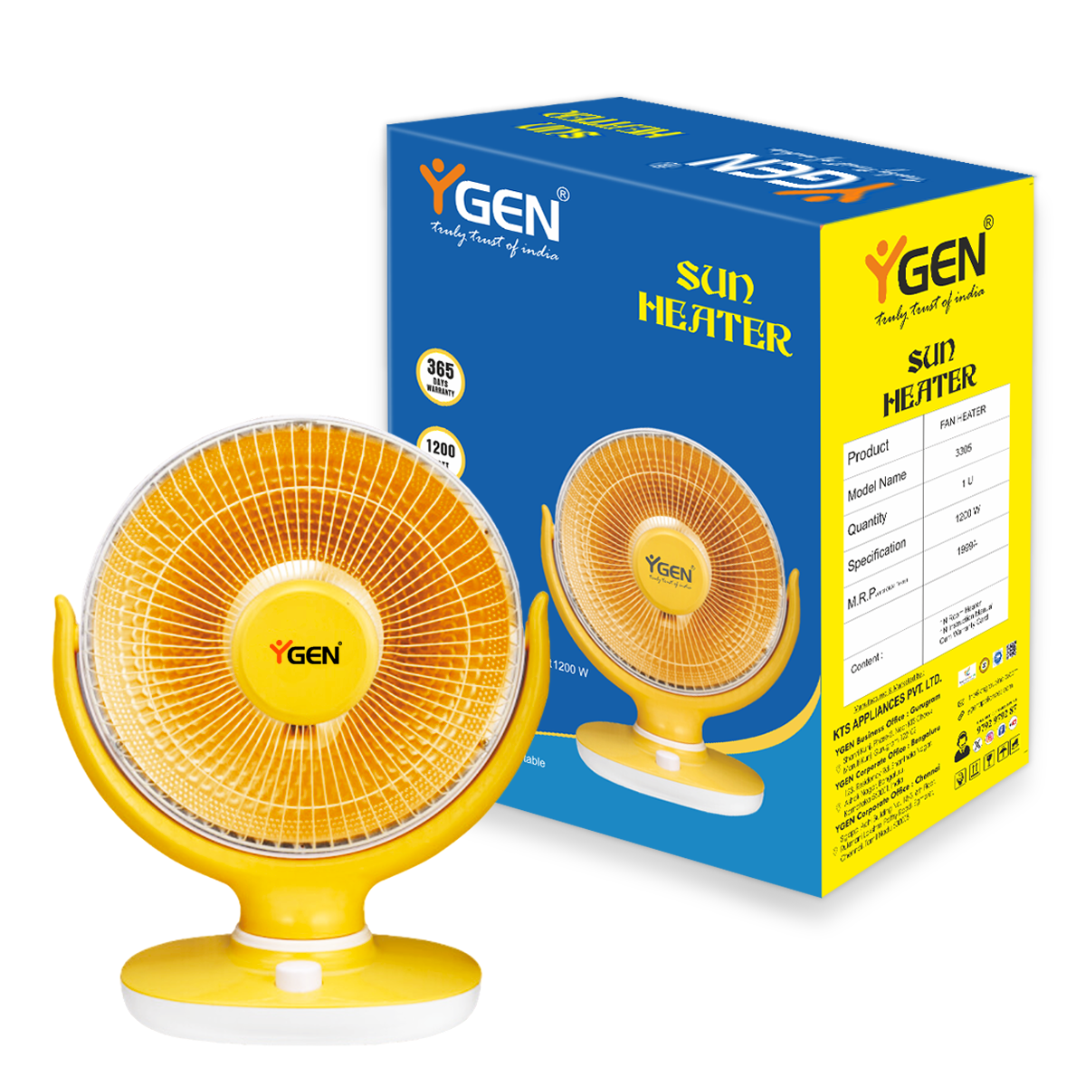 YGen Sun Heater - 1200W