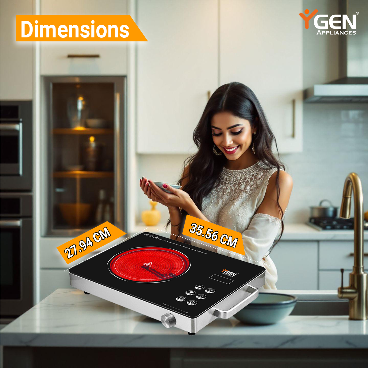 YGen Mysara 2400 Watt Infrared Cooktop