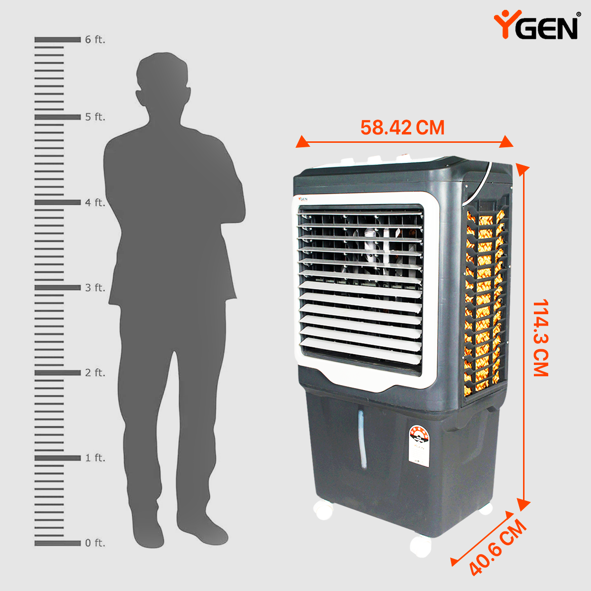 YGen Indus 60L Premium Desert Air Cooler